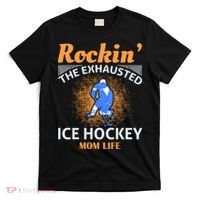 Rockin' The Exhausted Ice Hockey Mom Life T-Shirt thumb 0