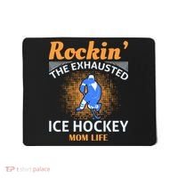 Rockin' The Exhausted Ice Hockey Mom Life Mousepad thumb 0