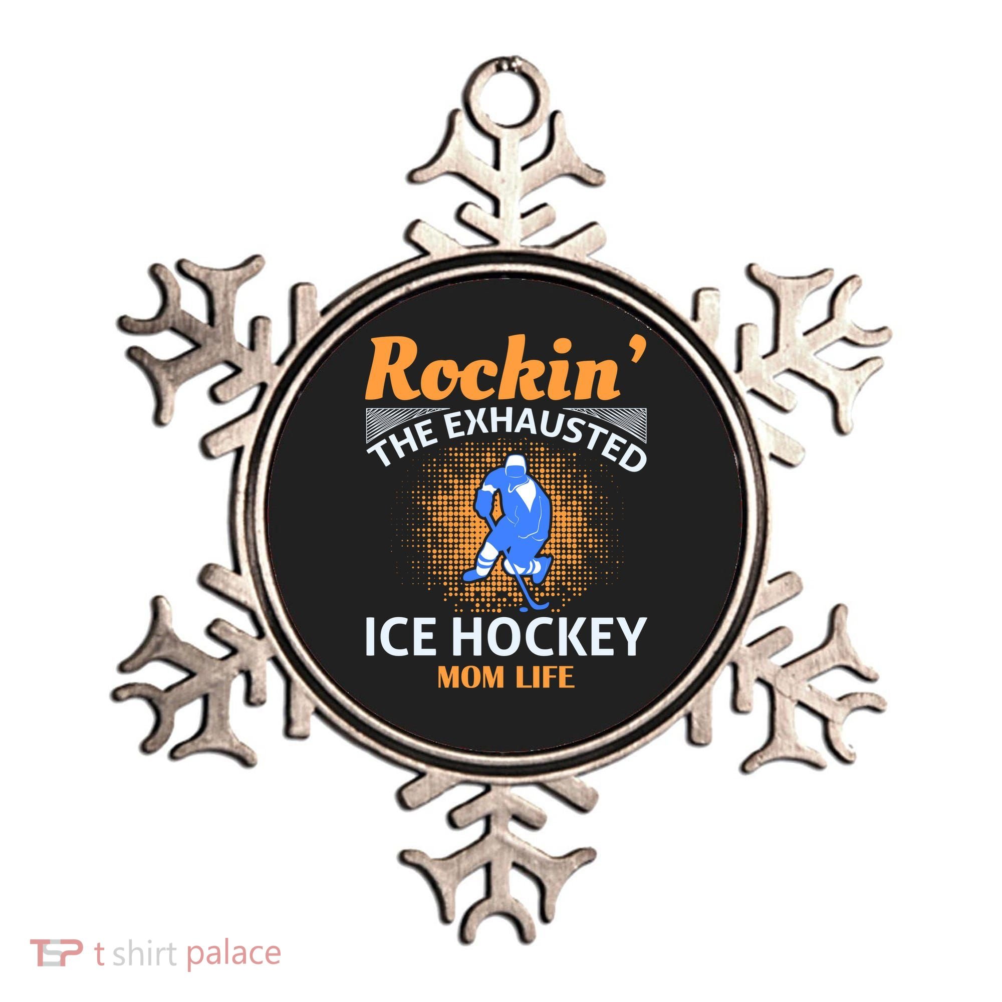 Rockin' The Exhausted Ice Hockey Mom Life Ornament