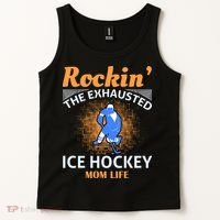 Rockin' The Exhausted Ice Hockey Mom Life Tank Top thumb 2