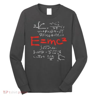 Relativity Theory E = Mc2 Theory Equation Physics Study Long Sleeve Shirt