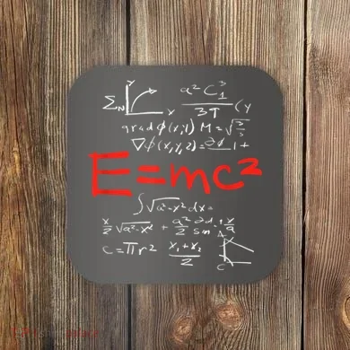Relativity Theory E = Mc2 Theory Equation Physics Study Coaster