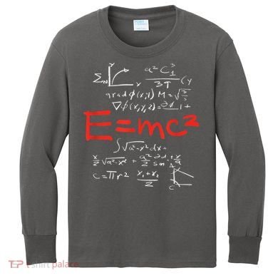 Relativity Theory E = Mc2 Theory Equation Physics Study Kids Long Sleeve Shirt