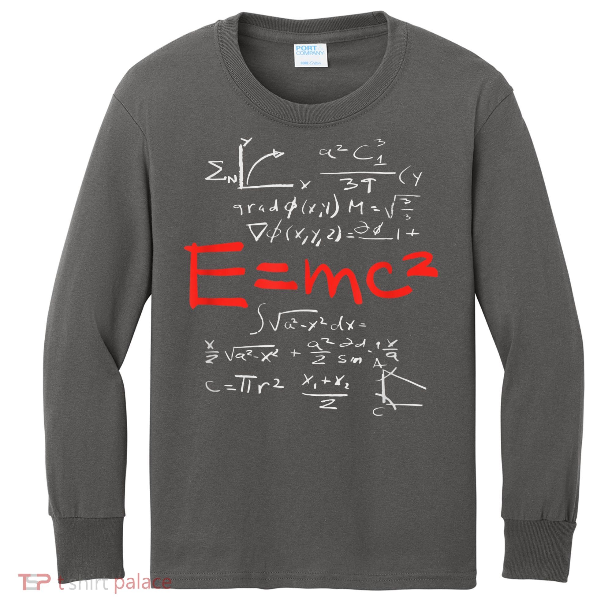 Relativity Theory E = Mc2 Theory Equation Physics Study Kids Long Sleeve Shirt