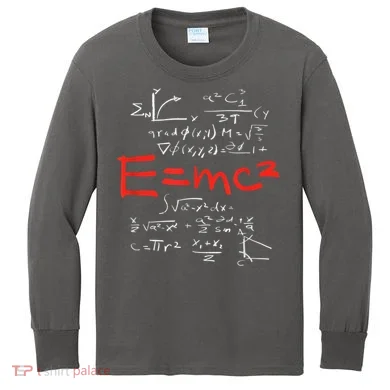 Relativity Theory E = Mc2 Theory Equation Physics Study Kids Long Sleeve Shirt