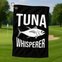 Red Tuna Fishing Bluefin Tuna Fish Golf Towel thumb 1