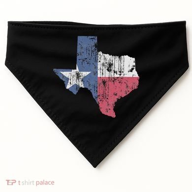 Retro Texas Flag Map USA-Made Doggie Bandana