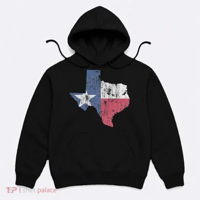 Retro Texas Flag Map Hoodie
