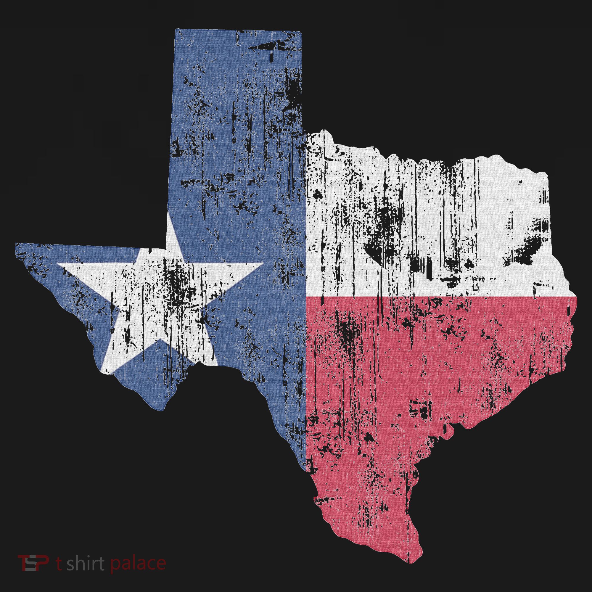 Retro Texas Flag Map Long Sleeve Shirt