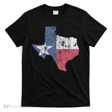 Retro Texas Flag Map T-Shirt