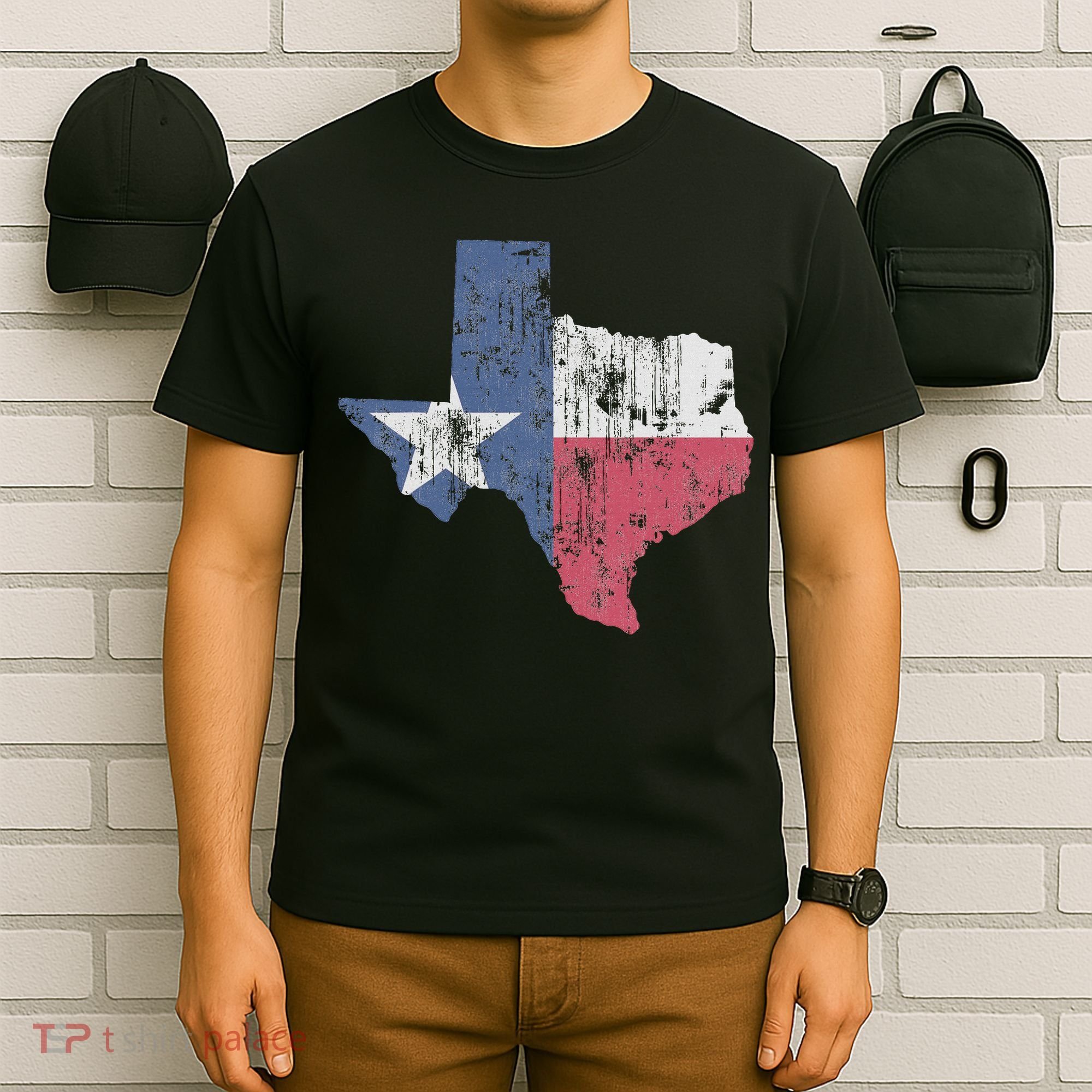 Retro Texas Flag Map T-Shirt