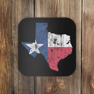 Retro Texas Flag Map Coaster