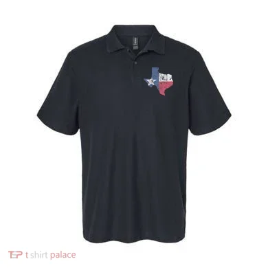 Retro Texas Flag Map Polo