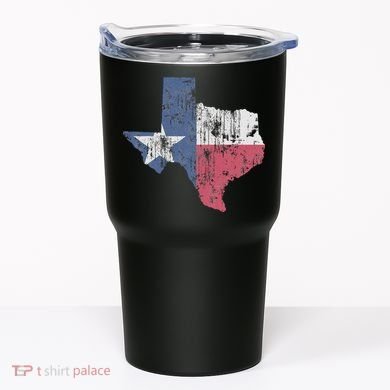 Retro Texas Flag Map Tumbler