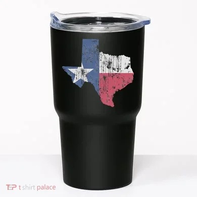 Retro Texas Flag Map Tumbler
