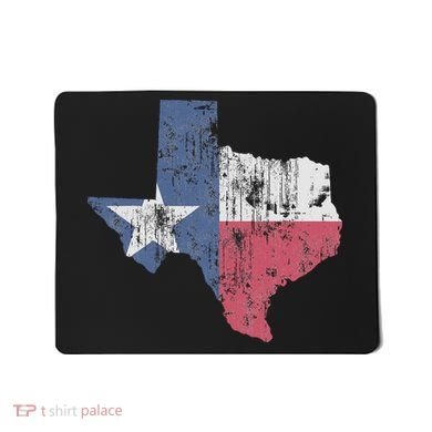 Retro Texas Flag Map Mousepad