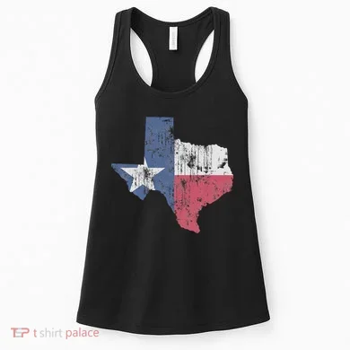 Retro Texas Flag Map Women's Tank Top
