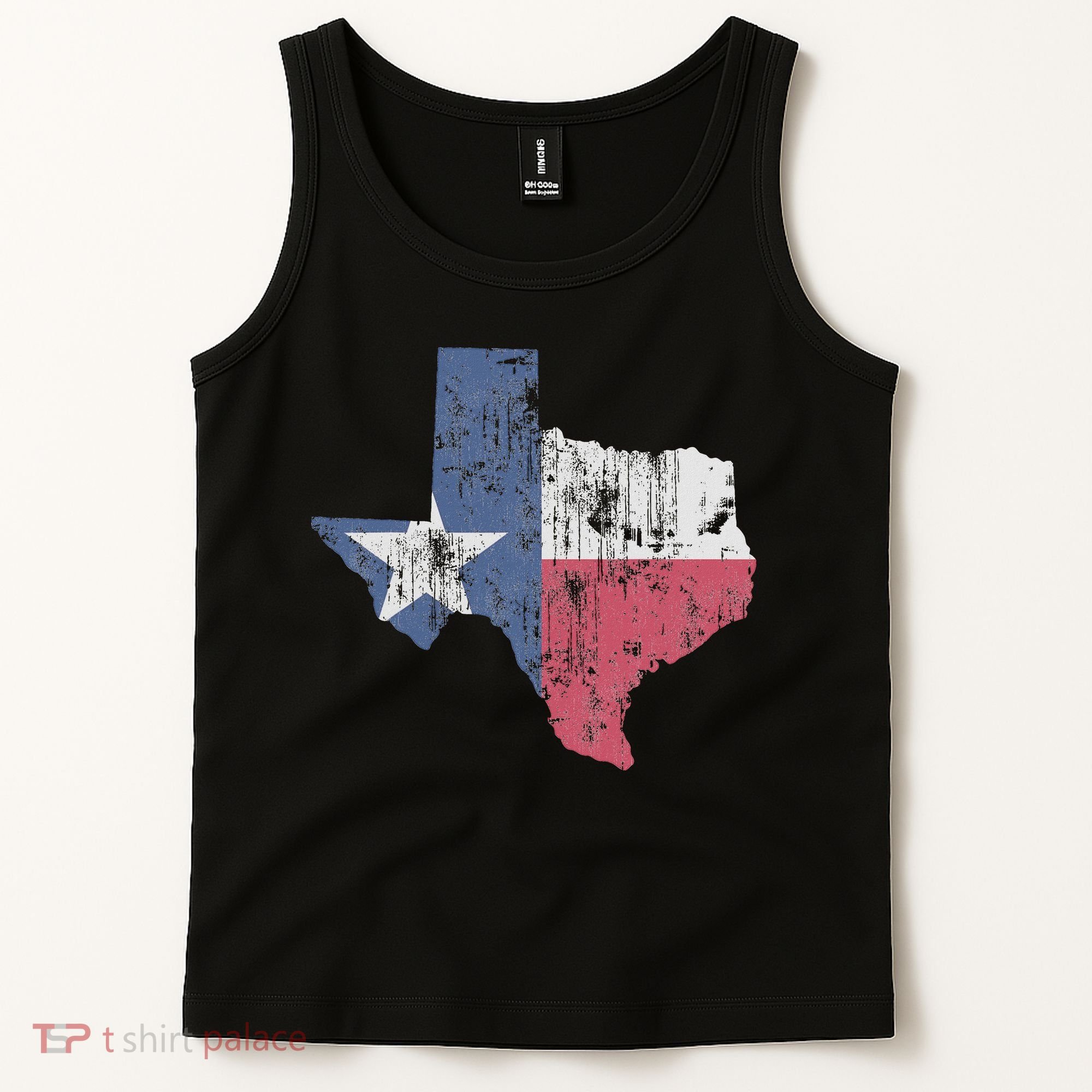 Retro Texas Flag Map Tank Top