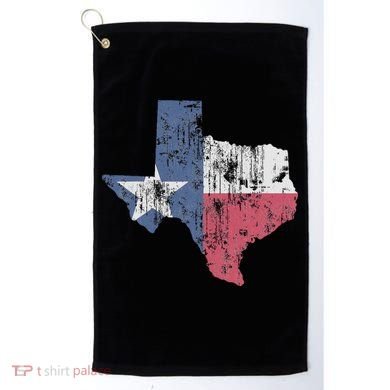 Retro Texas Flag Map Golf Towel