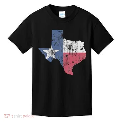 Retro Texas Flag Map Kids T-Shirt