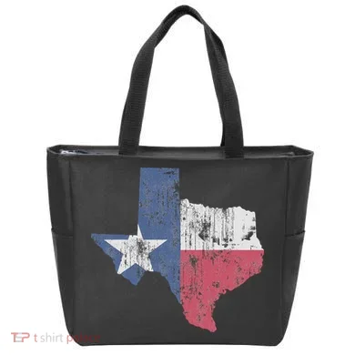 Retro Texas Flag Map Tote Bag