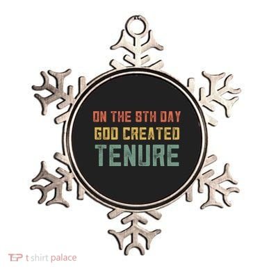 Retro Tenure Funny Gift For Teachers On The 8th Day God Created Gift Ornament