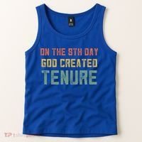 Retro Tenure Funny Gift For Teachers On The 8th Day God Created Gift Tank Top thumb 2