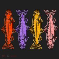 Rainbow Trout Fish Retro 80s Women's Sweatshirt thumb 2