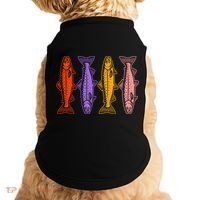 Rainbow Trout Fish Retro 80s Doggie Tank thumb 0