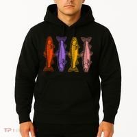 Rainbow Trout Fish Retro 80s Hoodie thumb 2
