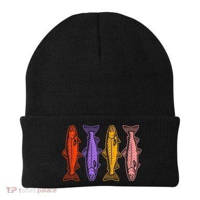 Rainbow Trout Fish Retro 80s Beanie