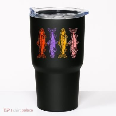 Rainbow Trout Fish Retro 80s Tumbler