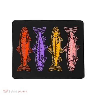 Rainbow Trout Fish Retro 80s Mousepad