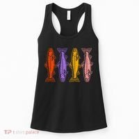 Rainbow Trout Fish Retro 80s Women's Tank Top thumb 0