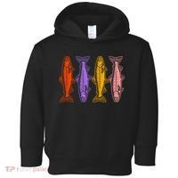 Rainbow Trout Fish Retro 80s Toddler Hoodie thumb 0