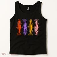 Rainbow Trout Fish Retro 80s Tank Top thumb 2
