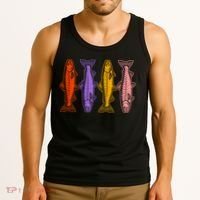 Rainbow Trout Fish Retro 80s Tank Top thumb 3