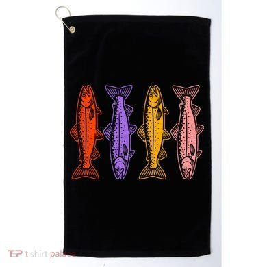 Rainbow Trout Fish Retro 80s Golf Towel