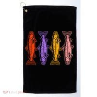 Rainbow Trout Fish Retro 80s Golf Towel thumb 0