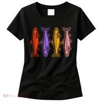 Rainbow Trout Fish Retro 80s Women's T-Shirt thumb 0