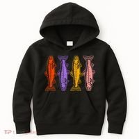 Rainbow Trout Fish Retro 80s Kids Hoodie thumb 0