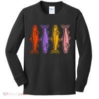Rainbow Trout Fish Retro 80s Kids Long Sleeve Shirt thumb 0