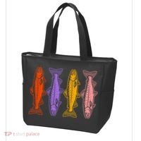 Rainbow Trout Fish Retro 80s Tote Bag thumb 3