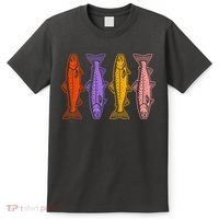 Rainbow Trout Fish Retro 80s T-Shirt thumb 0
