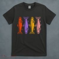Rainbow Trout Fish Retro 80s T-Shirt thumb 4
