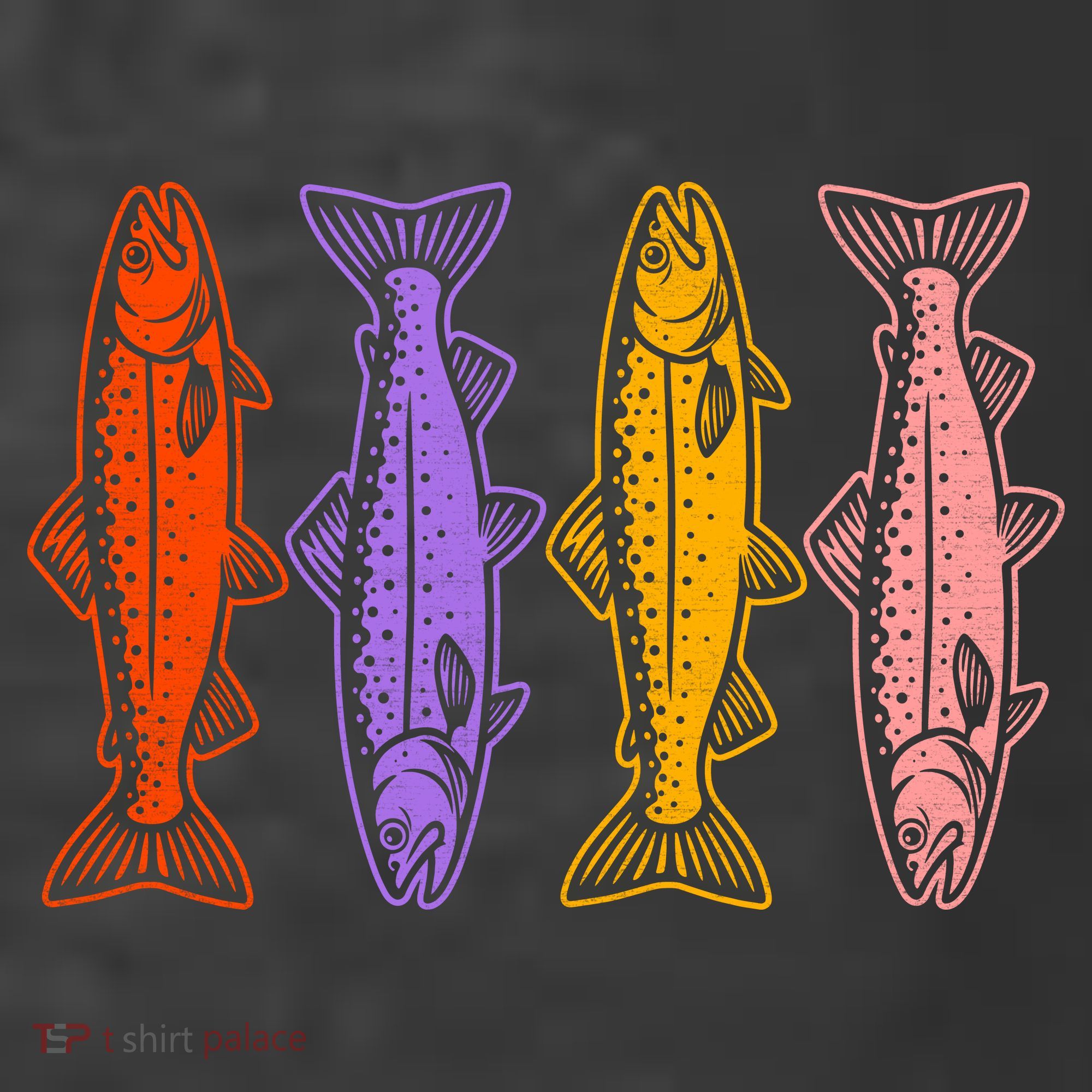 Rainbow Trout Fish Retro 80s Kids T-Shirt