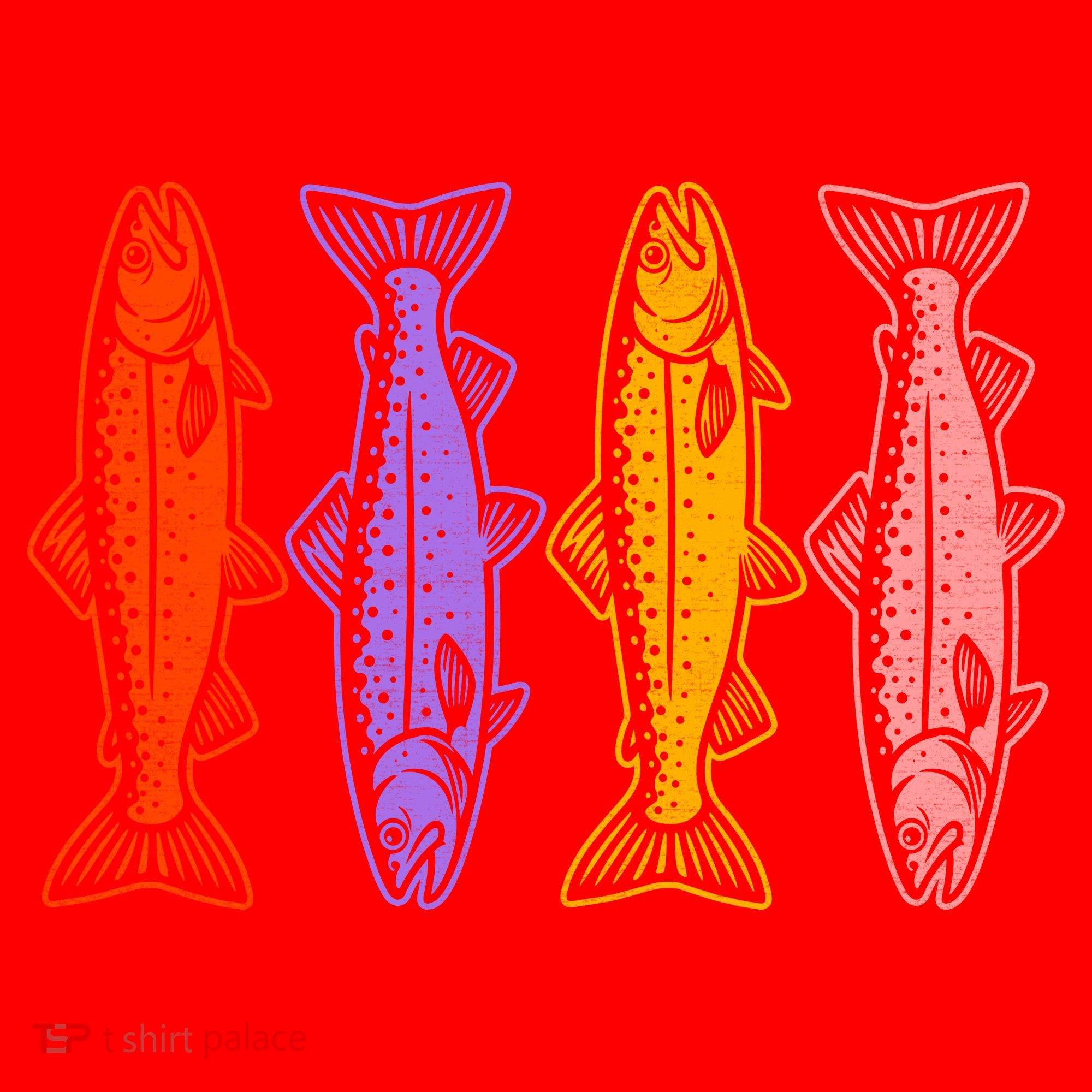 Rainbow Trout Fish Retro 80s Santa Hat