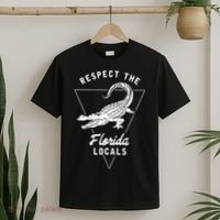 Respect The Florida Locals Alligator Funny Gator T-Shirt thumb 2