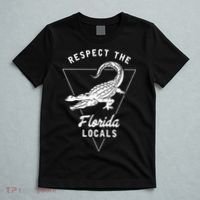 Respect The Florida Locals Alligator Funny Gator T-Shirt thumb 5