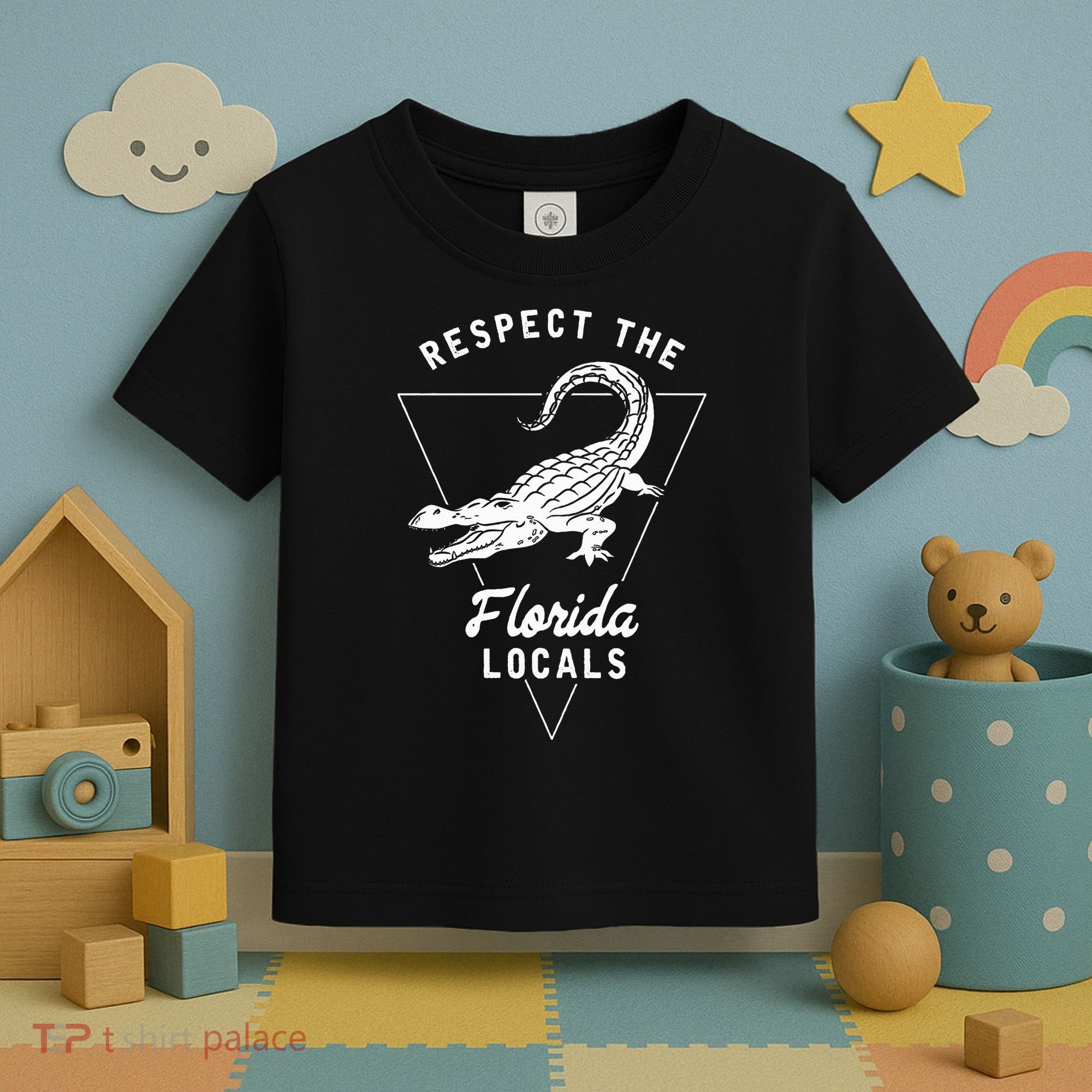 Respect The Florida Locals Alligator Funny Gator Toddler T-Shirt